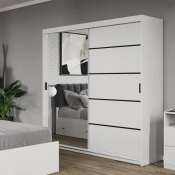 Dressing / Dulap dormitor Oglinda+Alb 184 - Elis imagine