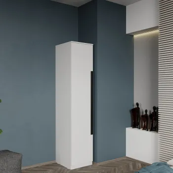 Dulap dormitor 1 usa Alb 41 x 192,5 cm - Dallas imagine