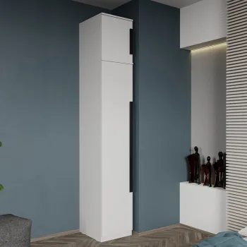 Dulap dormitor 1 usa alb 41 x 240,3 cm - Dallas imagine