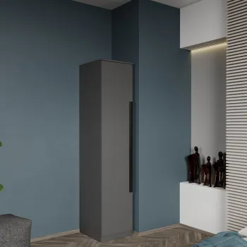 Dulap dormitor 1 usa Gri 41 x 192,5 cm - Dallas imagine