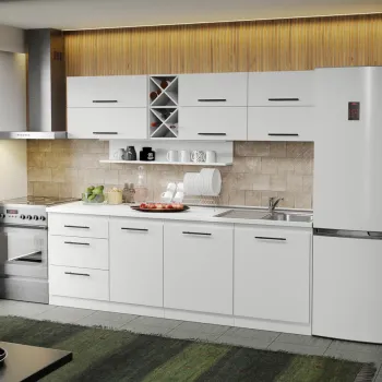 Mobila Bucatarie Alba Sofi - 03 - 230 cm imagine