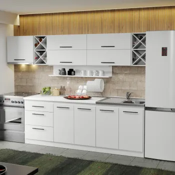 Mobila Bucatarie alba Sofi - 05 - 280 cm imagine