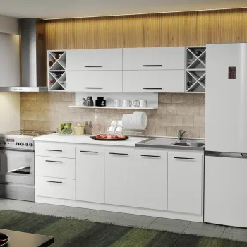 Mobila Bucatarie alba Sofi - 06 - 220 cm imagine