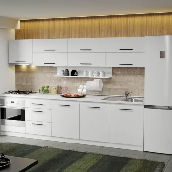 Mobila Bucatarie alba Sofi - 07 - 300 cm imagine