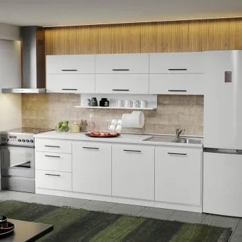 Mobila Bucatarie alba Sofi - 09 - 240 cm imagine