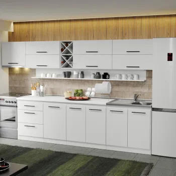 Mobila Bucatarie alba Sofi - 14 - 330 cm imagine