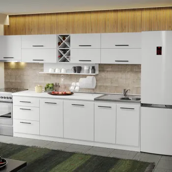 Mobila Bucatarie alba Sofi - 17 - 310 cm imagine