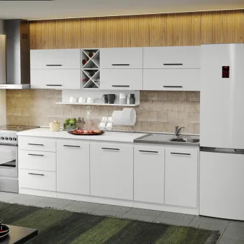 Mobila Bucatarie alba Sofi - 18 - 250 cm imagine