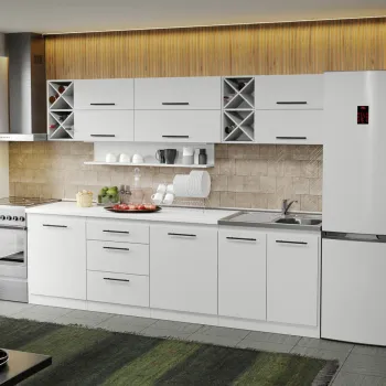 Mobila Bucatarie alba Sofi - 20 - 260 cm imagine