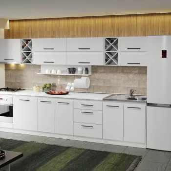 Mobila Bucatarie alba Sofi - 21 - 340 cm imagine