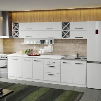 Mobila Bucatarie alba Sofi - 22 - 280 cm imagine