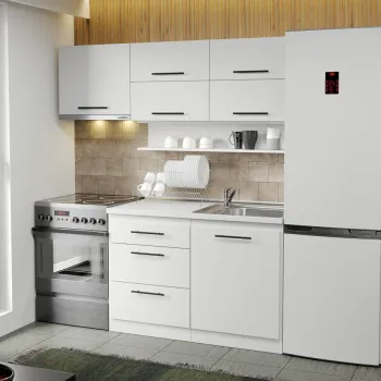 Mobila Bucatarie alba Sofi - 27 - 180 cm imagine