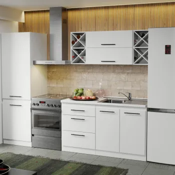 Mobila Bucatarie alba Sofi - 31 - 200 cm imagine