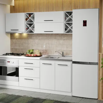 Mobila Bucatarie alba Sofi - 32 - 200 cm imagine