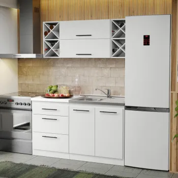 Mobila Bucatarie alba Sofi - 34 - 140 cm imagine