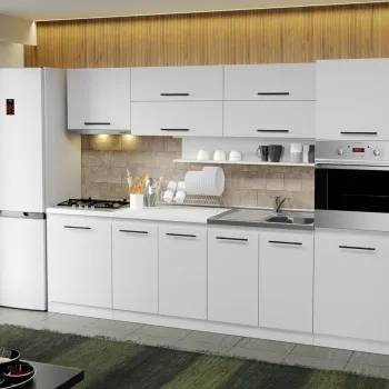 Mobila Bucatarie alba Sofi - 38 - 280 cm imagine