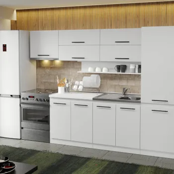 Mobila Bucatarie alba Sofi - 39 - 280 cm imagine