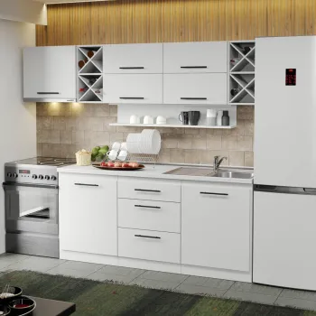 Mobila Bucatarie alba Sofi - 48 - 240 cm imagine