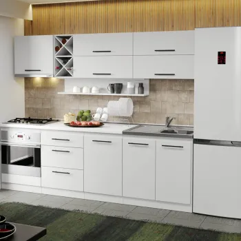 Mobila Bucatarie alba Sofi - 50 - 250 cm imagine