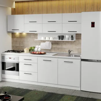 Mobila Bucatarie alba Sofi - 53 - 240 cm imagine