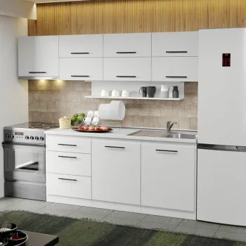 Mobila Bucatarie alba Sofi - 54 - 240 cm imagine