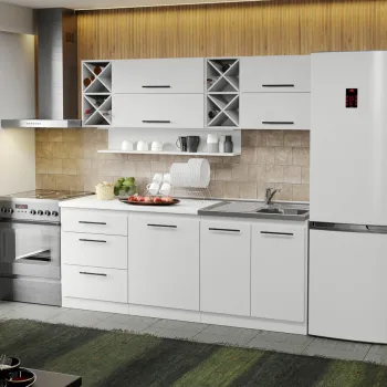 Mobila Bucatarie alba Sofi - 60 - 200 cm imagine