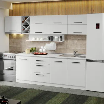 Mobila Bucatarie alba Sofi - 62 - 270 cm imagine