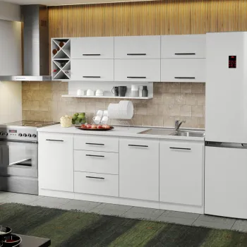 Mobila Bucatarie alba Sofi - 63 - 210 cm imagine