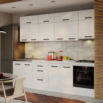 Mobila Bucatarie Fog Alba - 21 - 280 cm imagine