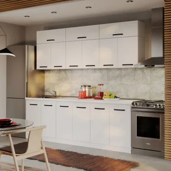 Mobila Bucatarie Fog Alba - 26 - 240 cm imagine