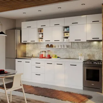 Mobila Bucatarie Fog Alba - 31 - 340 cm imagine