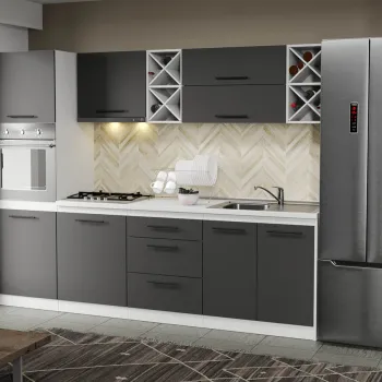 Mobila Bucatarie Gri Sofi - 100 - 260 cm imagine