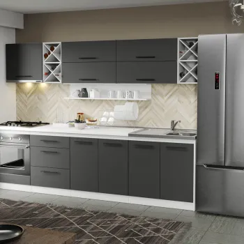 Mobila Bucatarie Gri Sofi - 85 - 280 cm imagine