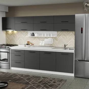 Mobila Bucatarie Gri Sofi - 88 - 300 cm imagine