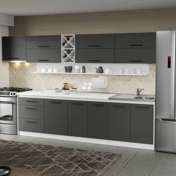 Mobila Bucatarie gri Sofi - 90 - 330 cm imagine