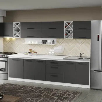 Mobila Bucatarie Gri Sofi - 93 - 340 cm imagine