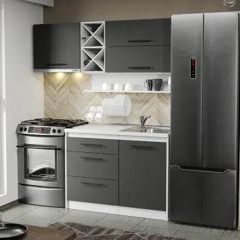 Mobila Bucatarie Gri Sofi - 95 - 170 cm imagine