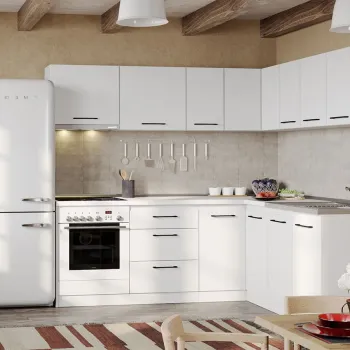 Mobila Bucatarie pe colt Alba Rita - 59 - 180/220 cm imagine