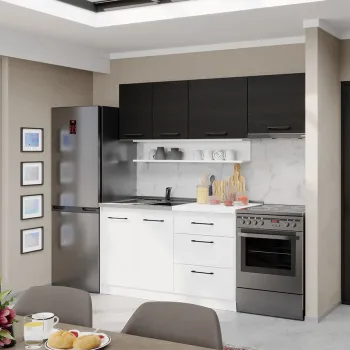 Mobila Bucatarie Rita Ferrara+Alb - 15 - 200cm imagine