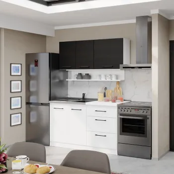 Mobila Bucatarie Rita Ferrara+Alb - 18 - 140cm imagine