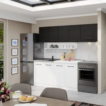 Mobila Bucatarie Rita Ferrara+Alb - 24 - 220cm imagine