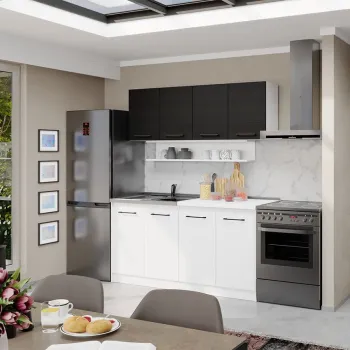 Mobila Bucatarie Rita Ferrara+Alb - 27 - 160cm imagine