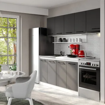 Mobila Bucatarie Rita Gri - 25 - 220cm imagine