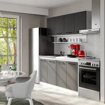 Mobila Bucatarie Rita Gri - 28 - 160cm imagine