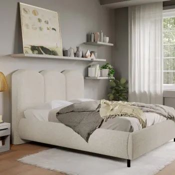 Pat Tapitat cu somiera fixa - Blanita Bej - Nero 180x200 imagine