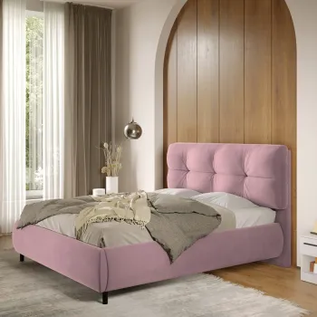 Pat Tapitat cu somiera fixa - Flamingo - Ramses 160x200 imagine