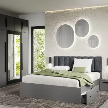 Set dormitor Gri fara comoda - Dallas - C15 imagine