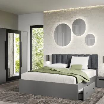 Set dormitor Gri fara comoda - Dallas - C16 imagine