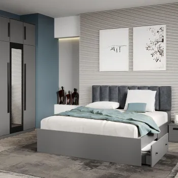 Set dormitor Gri fara comoda - Dallas - C31 imagine