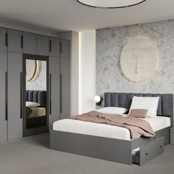 Set dormitor Gri fara comoda - Dallas - C47 imagine